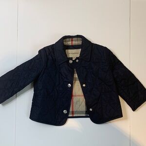 Burberry Kids Dark Blue Quilted Puffer Jacket